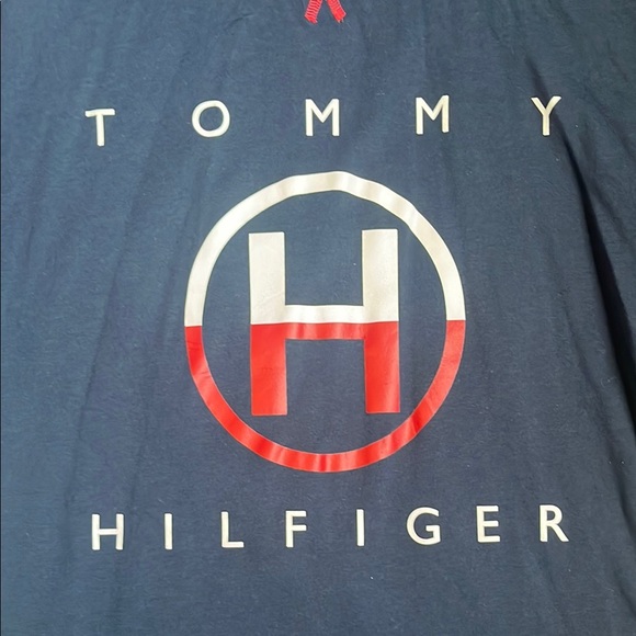 Tommy Hilfiger Navy Hoodie with Red Accents - Picture 4 of 6